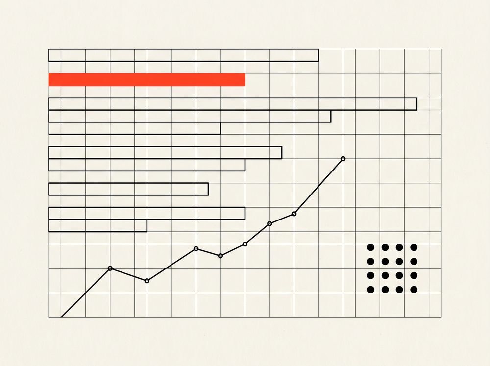 Visualisation abstraite d'un tableau de bord analytique RH